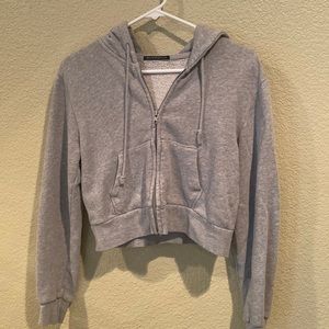 Crop zip up hoodie